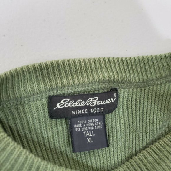 Eddie Bauer Hong Kong light green olive sweater - Picture 5 of 8
